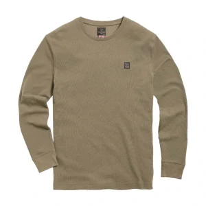 Triumph Dean Long Sleeve Khaki Waffle Tee Shirt