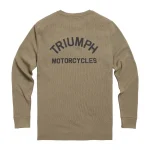 Triumph Dean Long Sleeve Khaki Waffle Tee Shirt