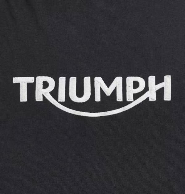 Triumph Bamburgh Embroidered Logo Black T- Shirt