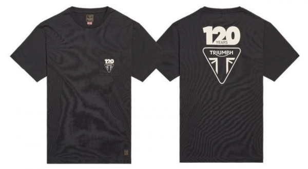 triumph 120 YEARS BLACK TEE